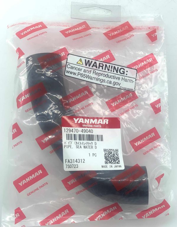 YANMAR PIPE SEA WATER 129470-49040