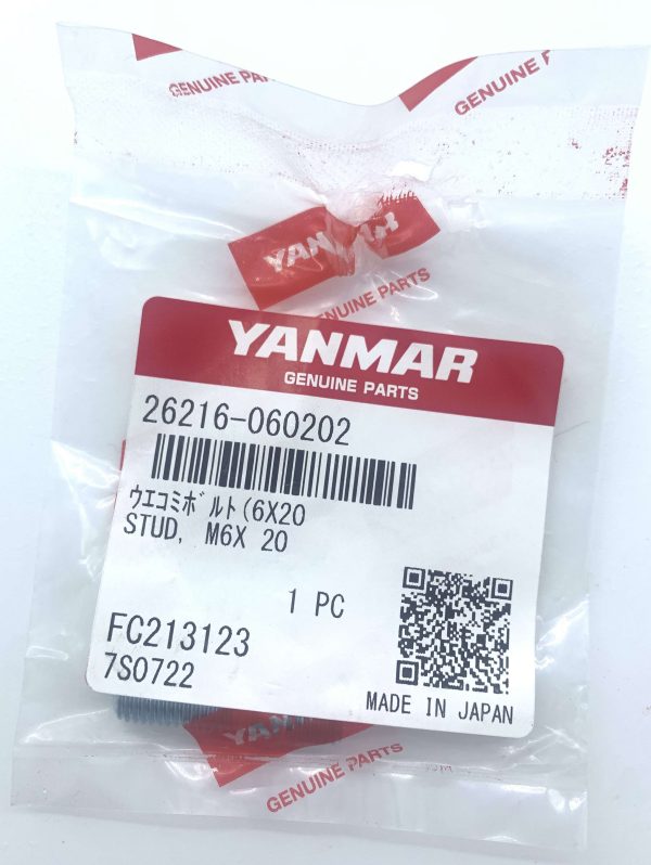 YANMAR STUD M6X20 26216-060202